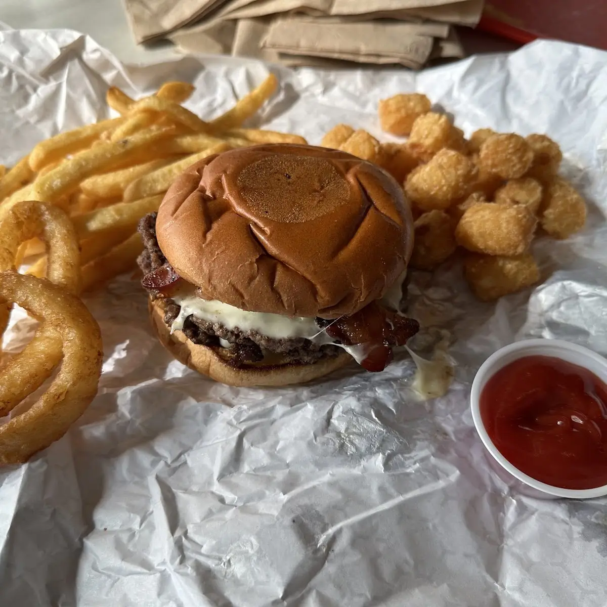 Bacon Cheeseburger with Fries