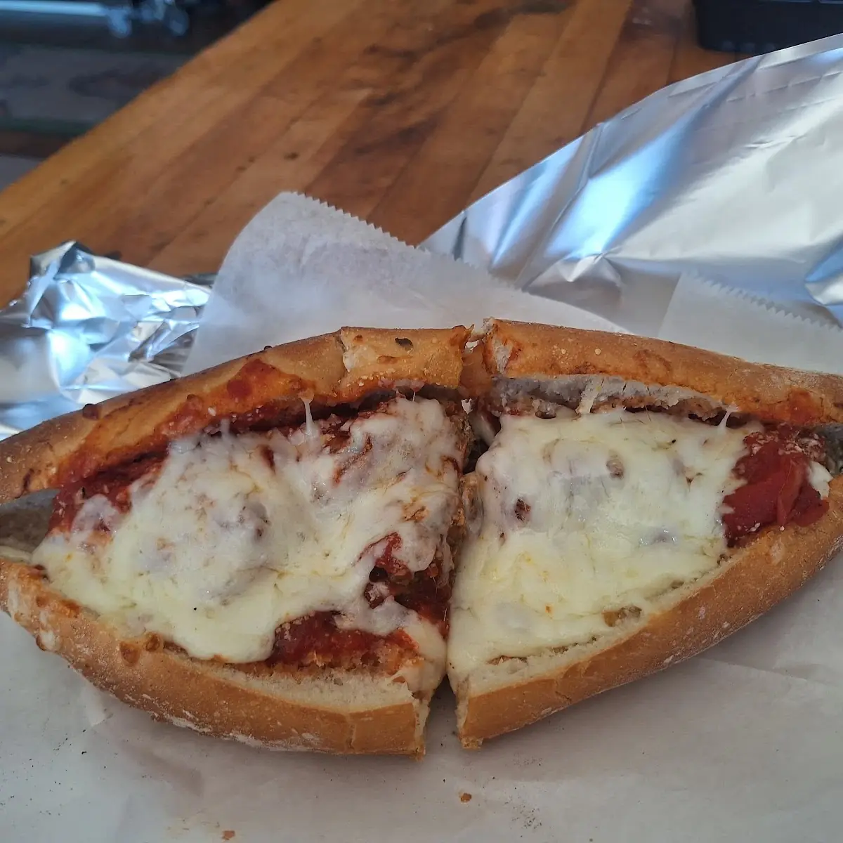 Meatball Parmigiana Sub