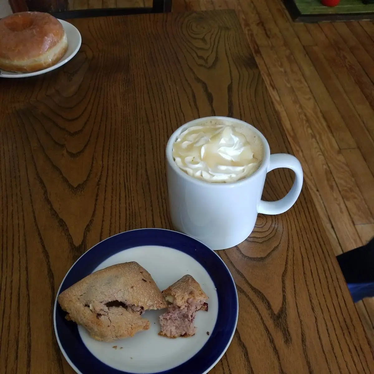 White Chocolate Snickers and White Chocolate Raspberry Scone