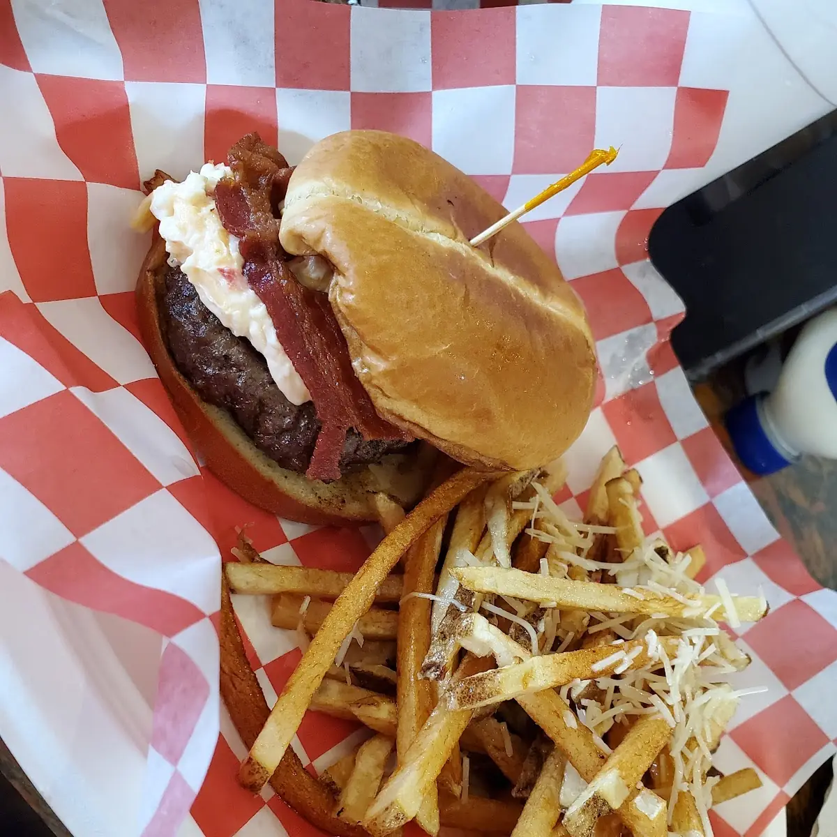 Cherry Pepper Cheese and Bacon Burger