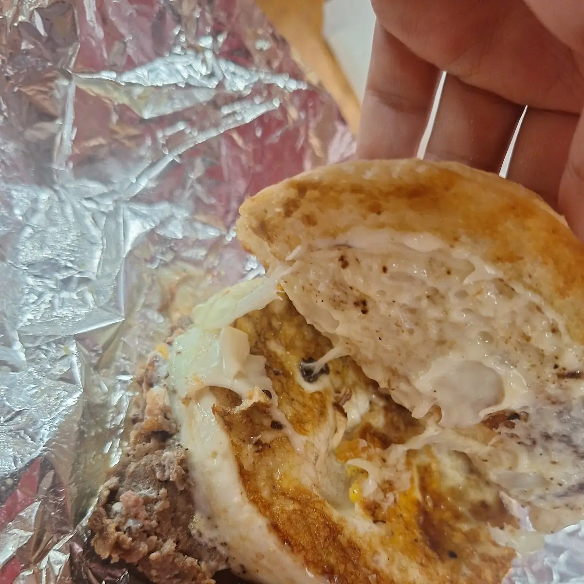 Steak Egg and Cheese Breakfast Sandwich