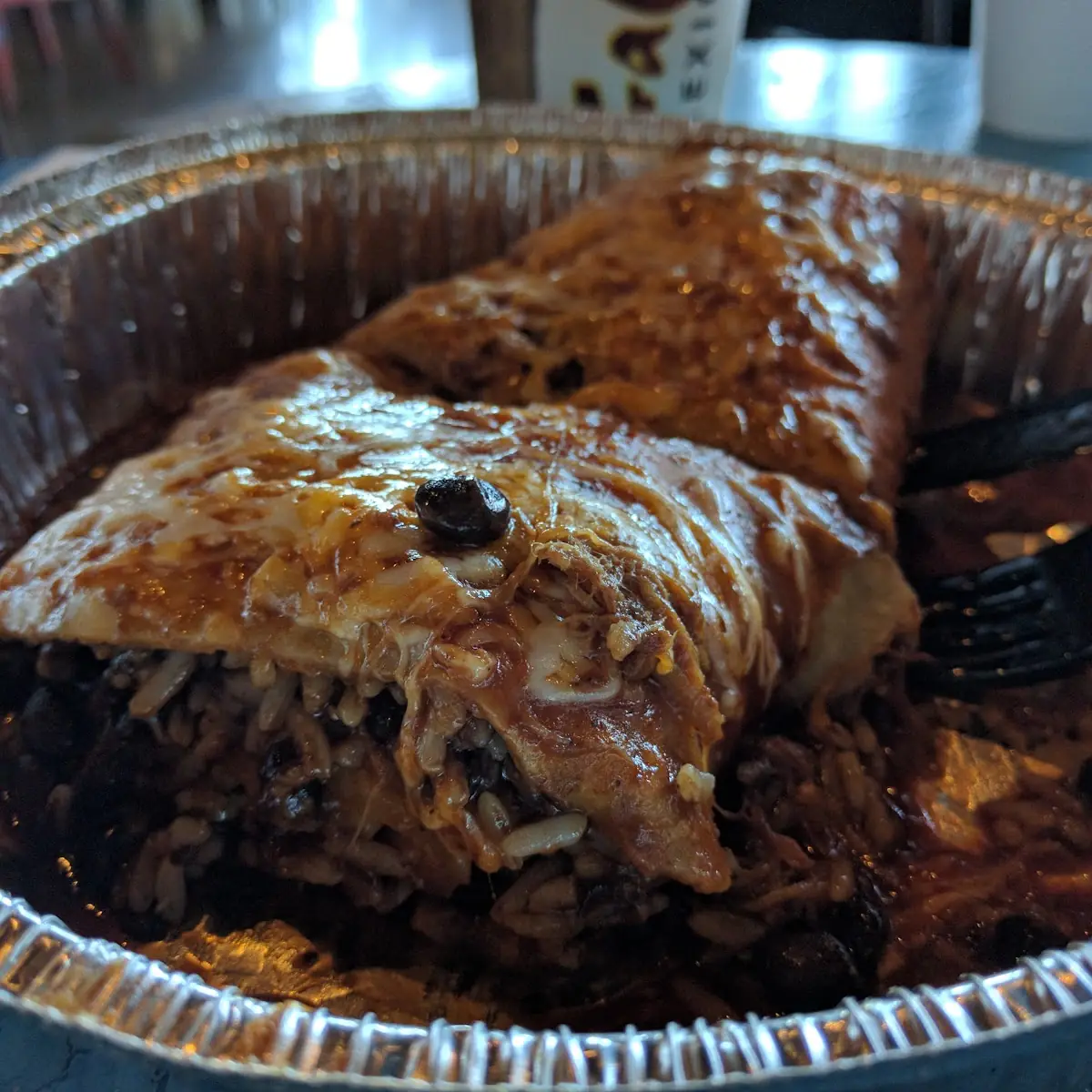 Sweet Pork Barbacoa Burrito Enchilada Style