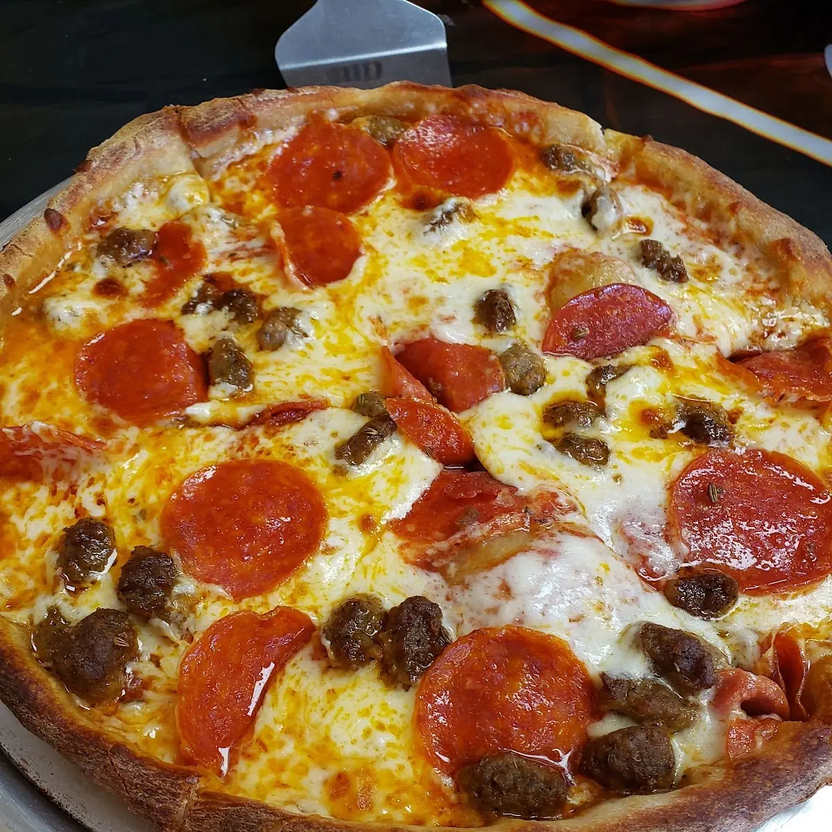 Sausage and Pepperoni Pizza