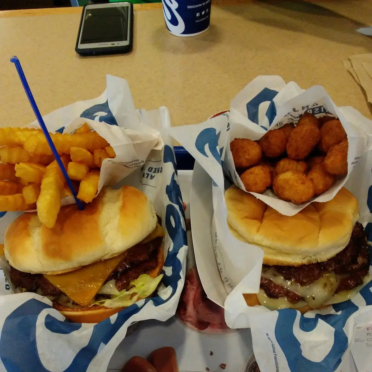 Deluxe Burger and Mushroom Burger