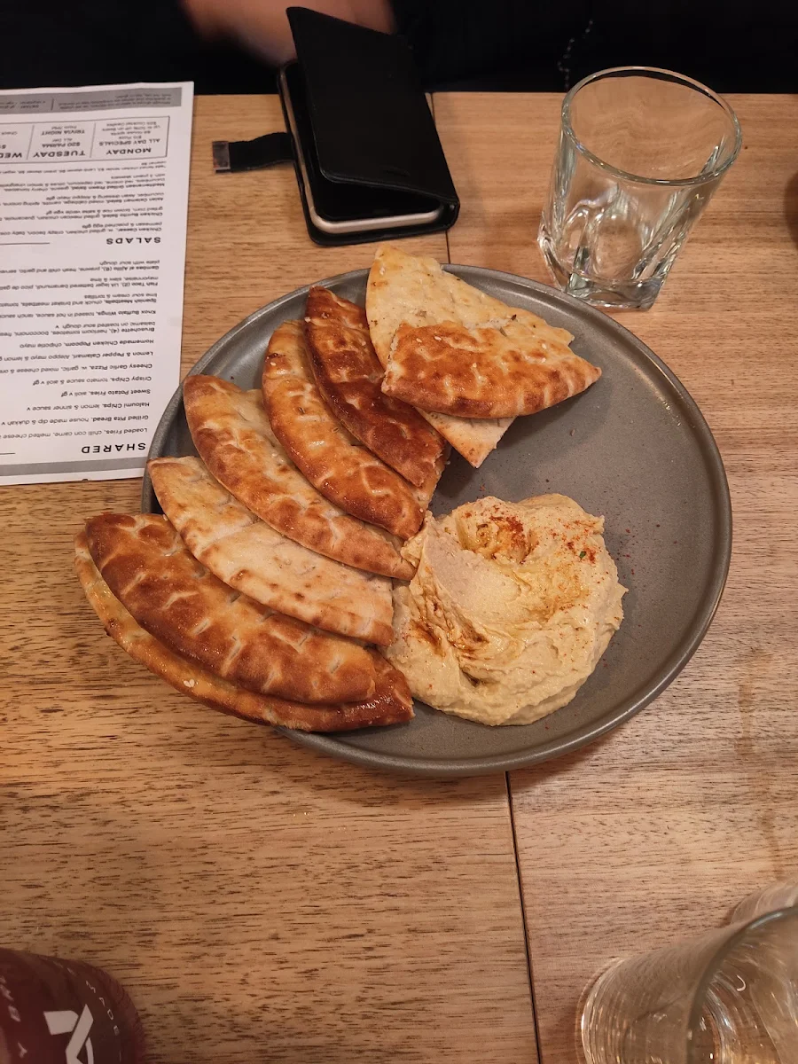 Pita Bread and Hummus, Urban Alley Brewery Knox