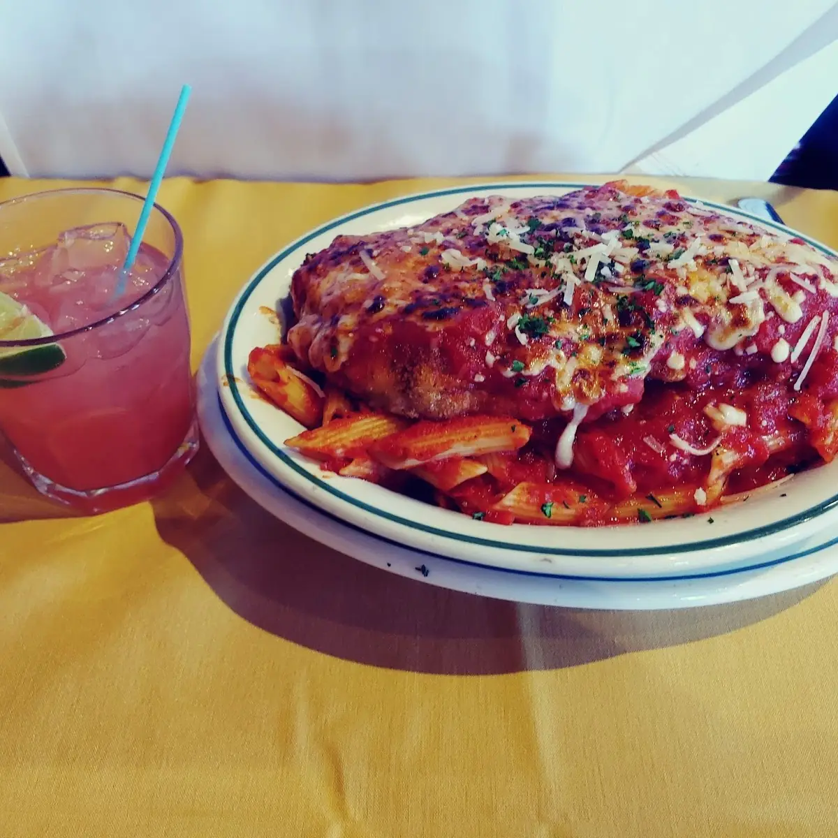 Chicken Parmigiana with Spaghetti