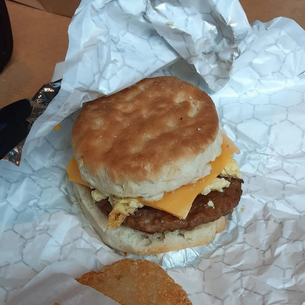 Breakfast Sandwich with Hash Brown