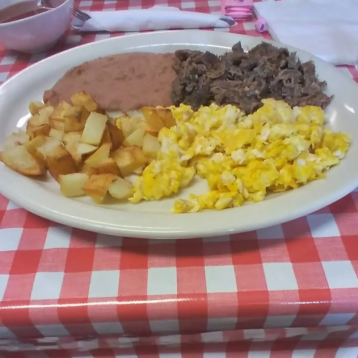 Barbacoa Breakfast Plate