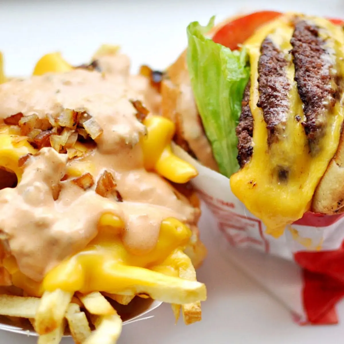 Triple Cheeseburger with Animal Style Fries