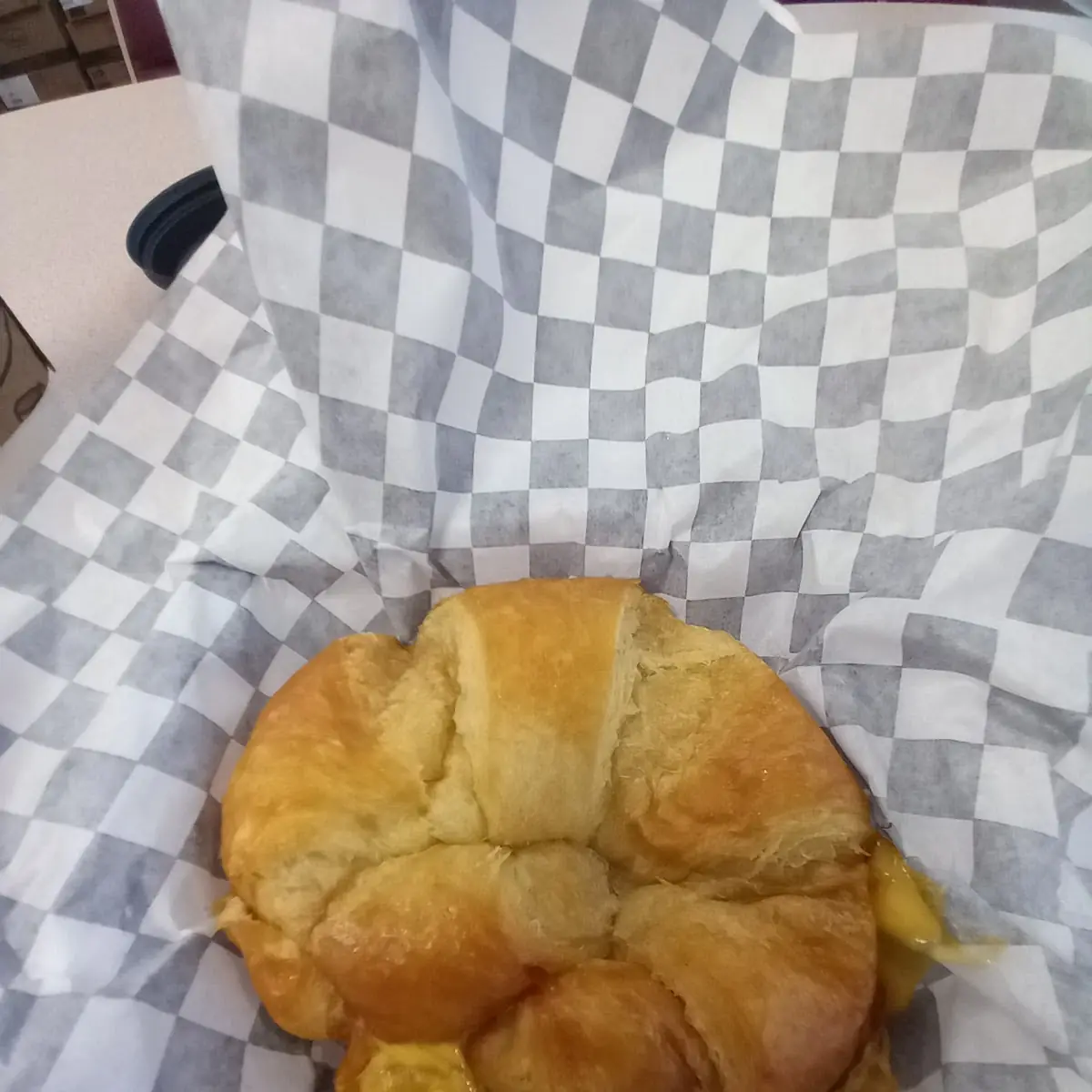 Ham Egg and Cheese Croissant