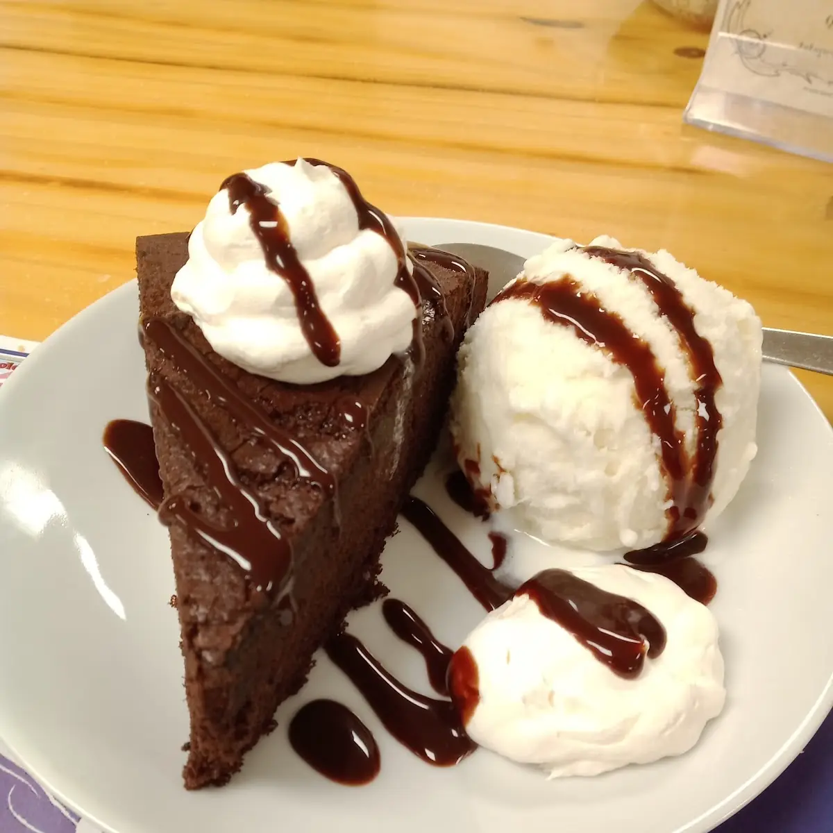Chocolate Cake with Ice Cream