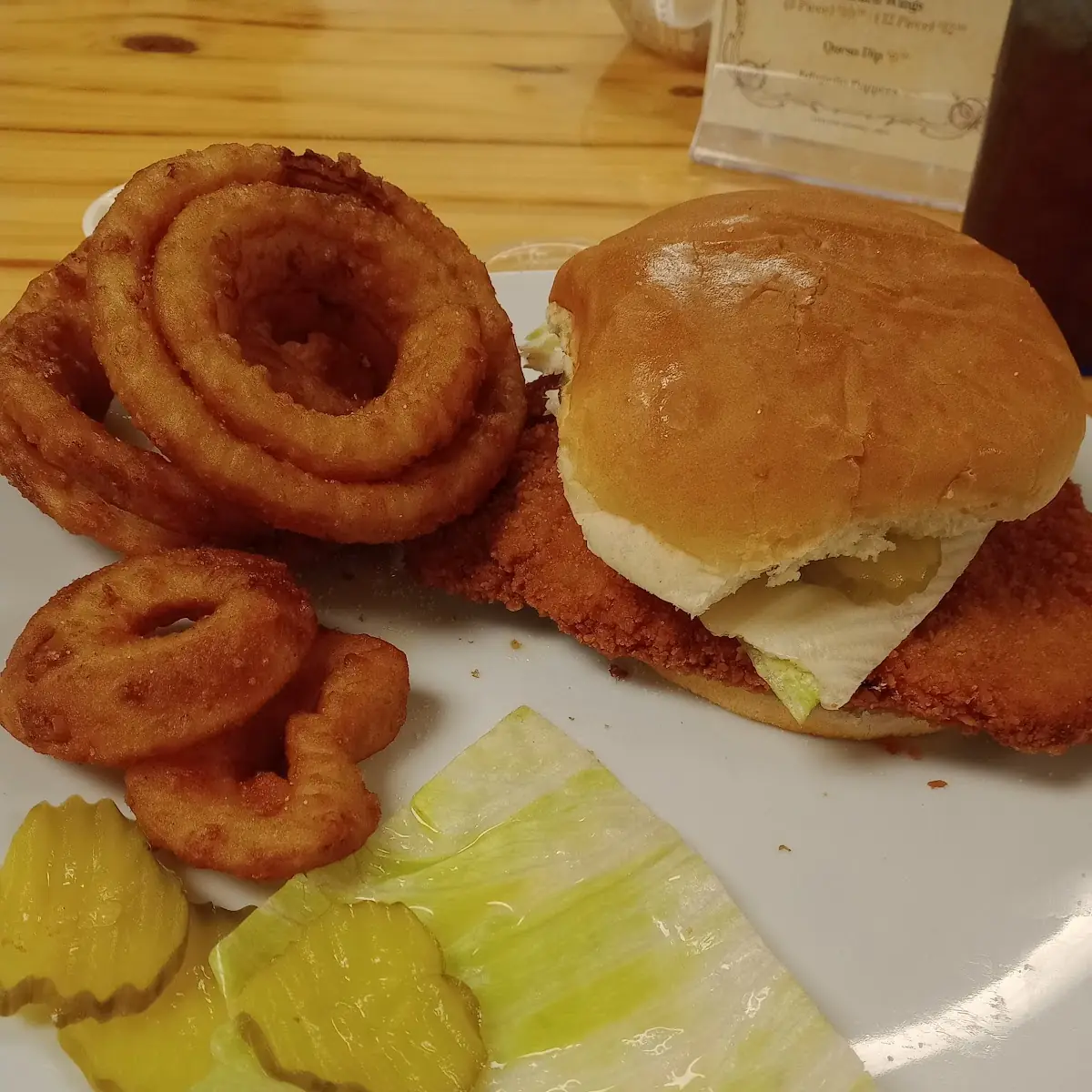 Tenderloin with Onion Rings