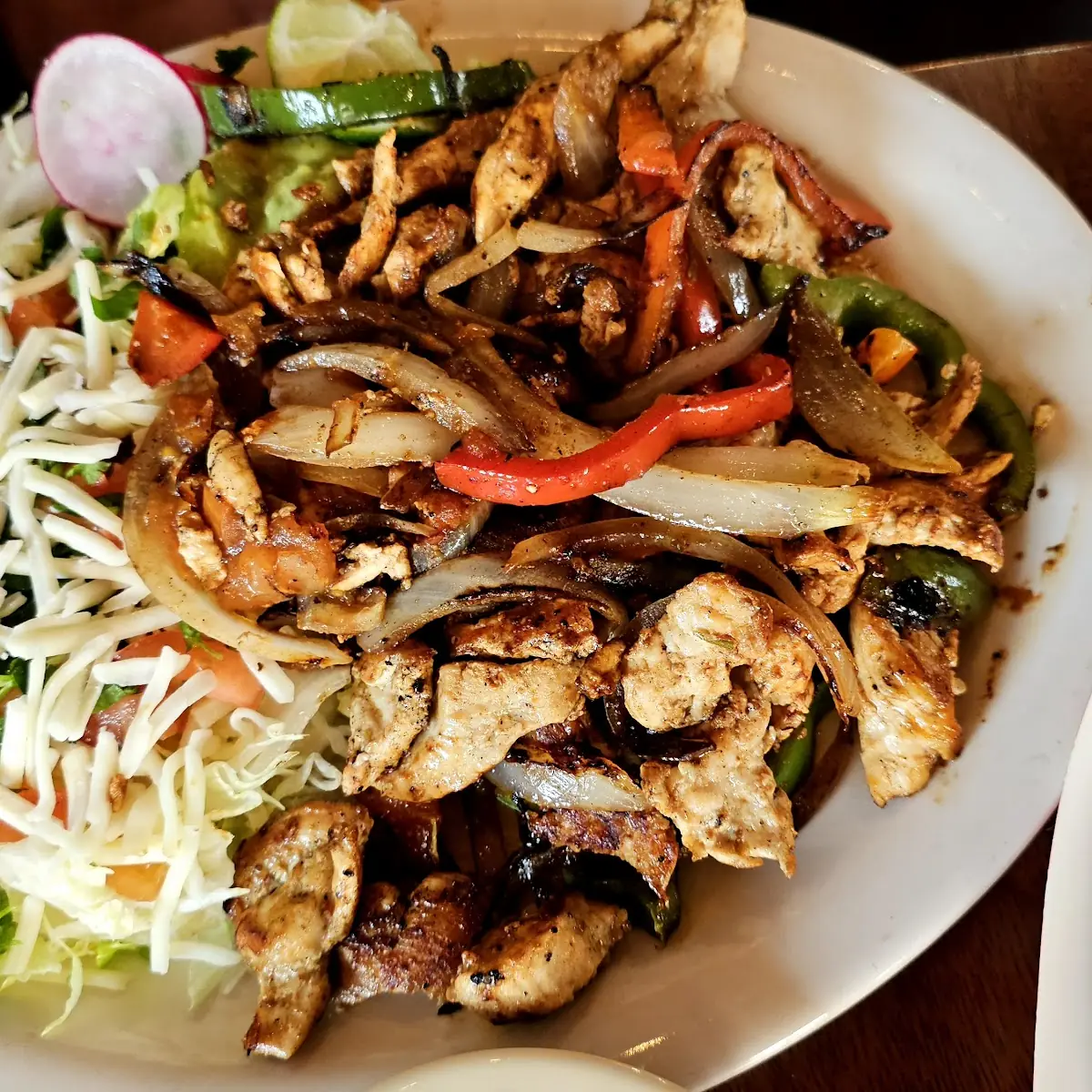 Chicken Fajitas with Salad