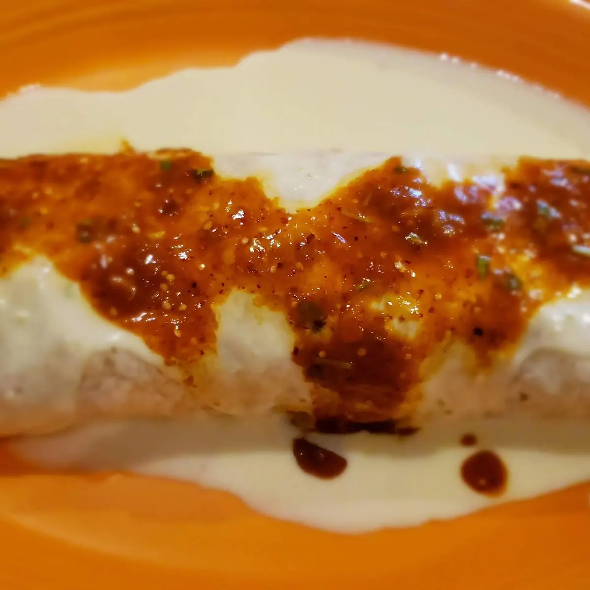 Shrimp Chicken and Beef Burrito