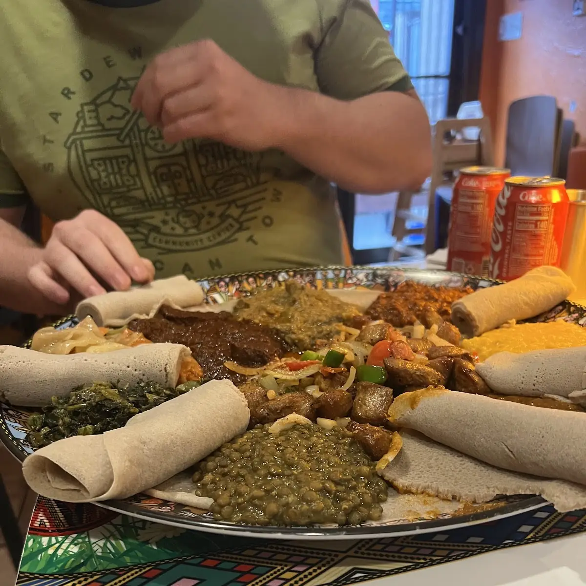 Injera Bread with Beef Stew