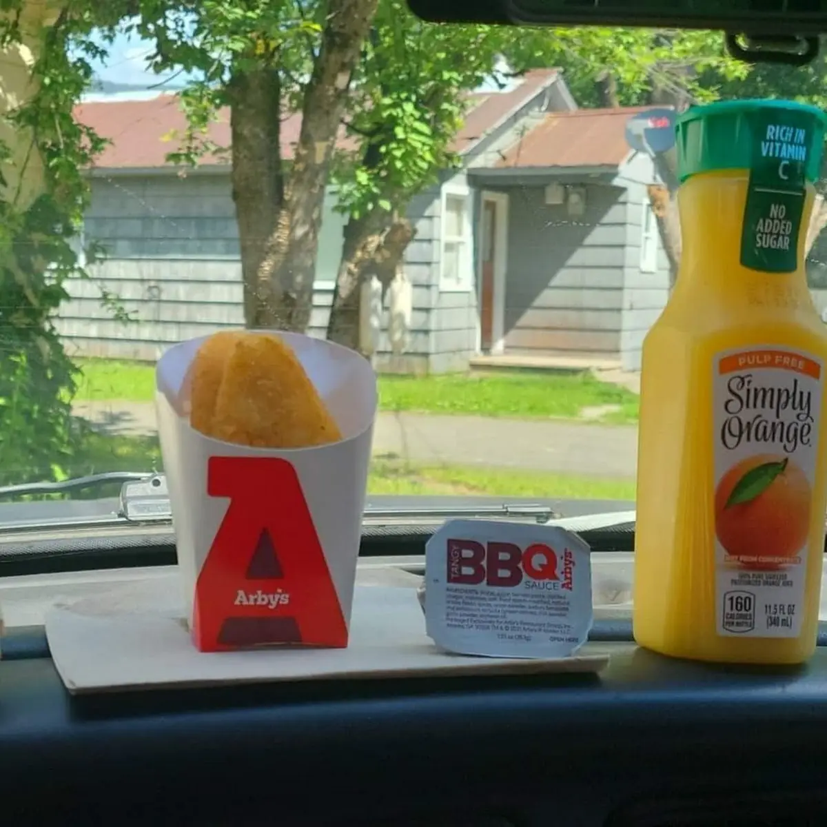 Breakfast Sandwich Hashbrown Orange Juice