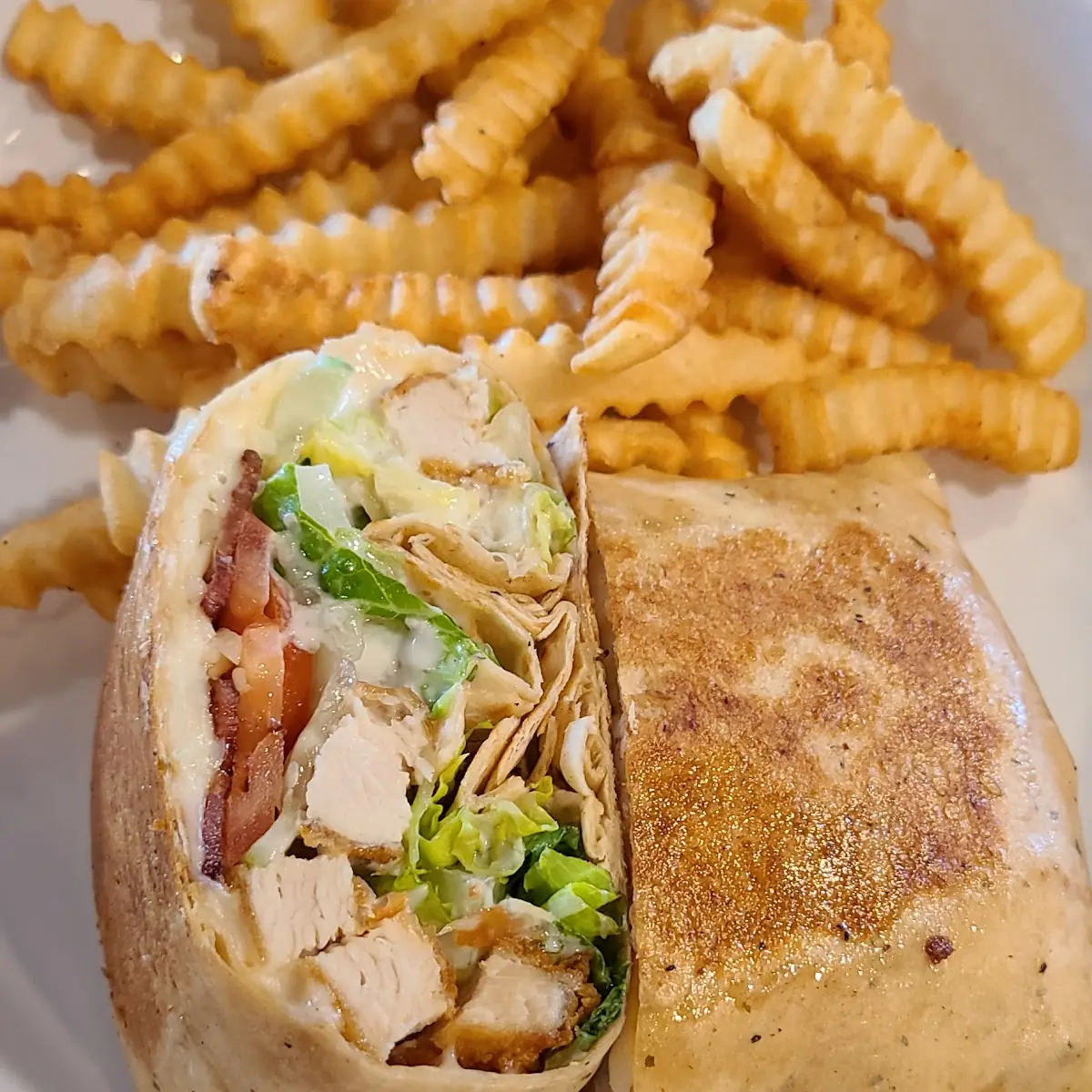 Crispy Chicken Wrap with Fries