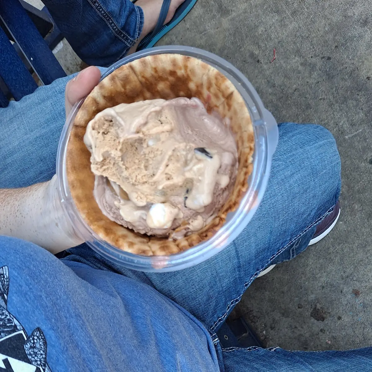 Coffee Chocolate Chip in a Waffle Bowl
