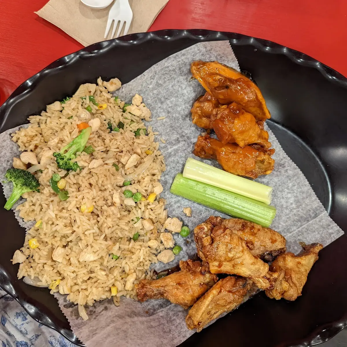 Chicken Fried Rice & Wings Combo