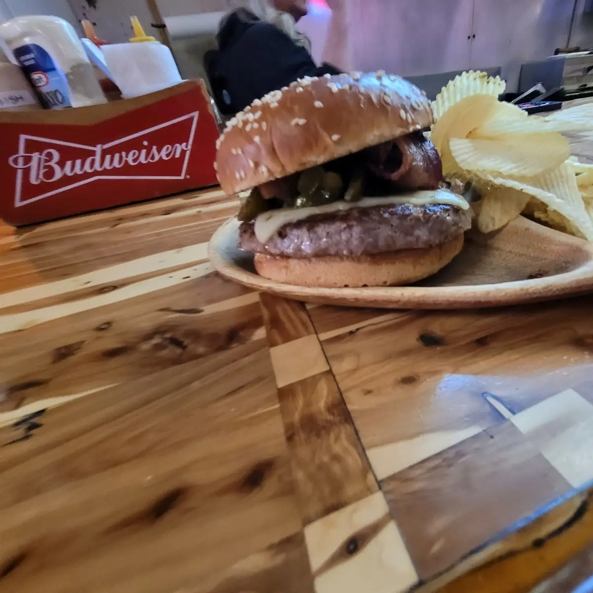 Bacon Pepper Jack and Jalapenos Burger