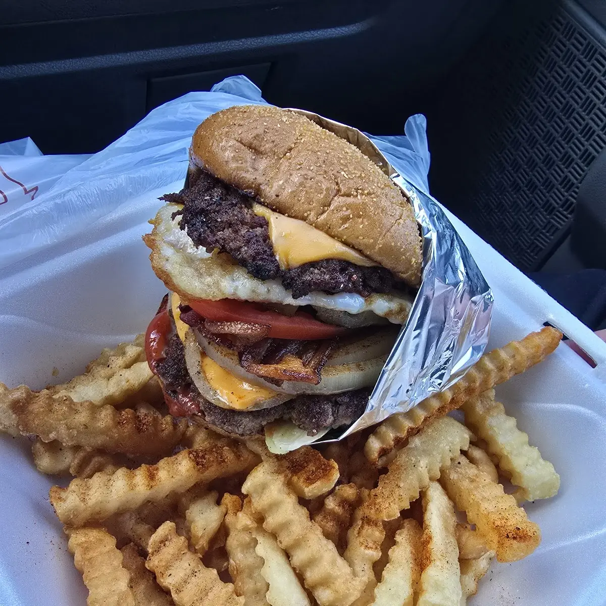 Cheeseburger with Crinkle-Cut Fries
