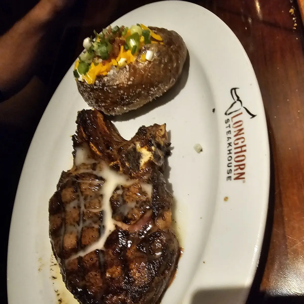 Flat Iron Steak and Loaded Baked Potato