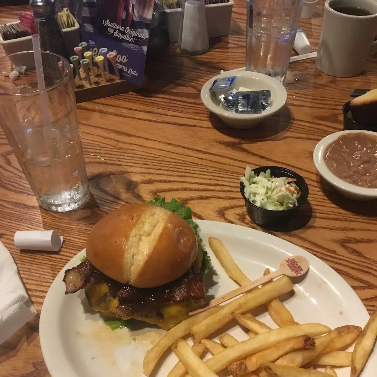 Maple N Jam Burger and Fries