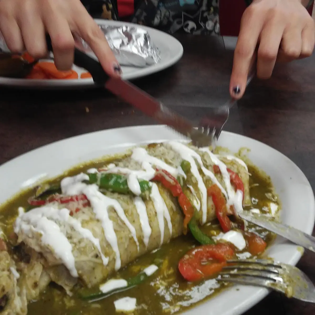 Wet Burrito with the Green Chile