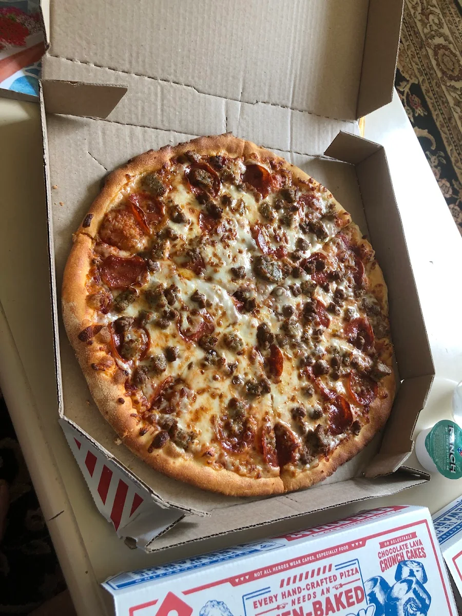 Meat Lovers Pizza with Extra Cheese Pizza