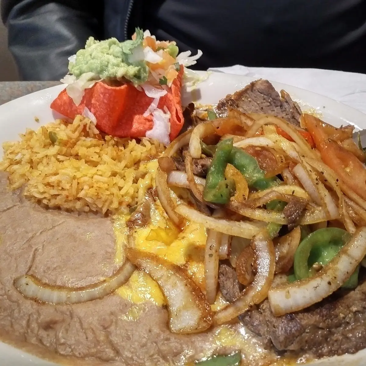 Carne Asada with Refried Beans