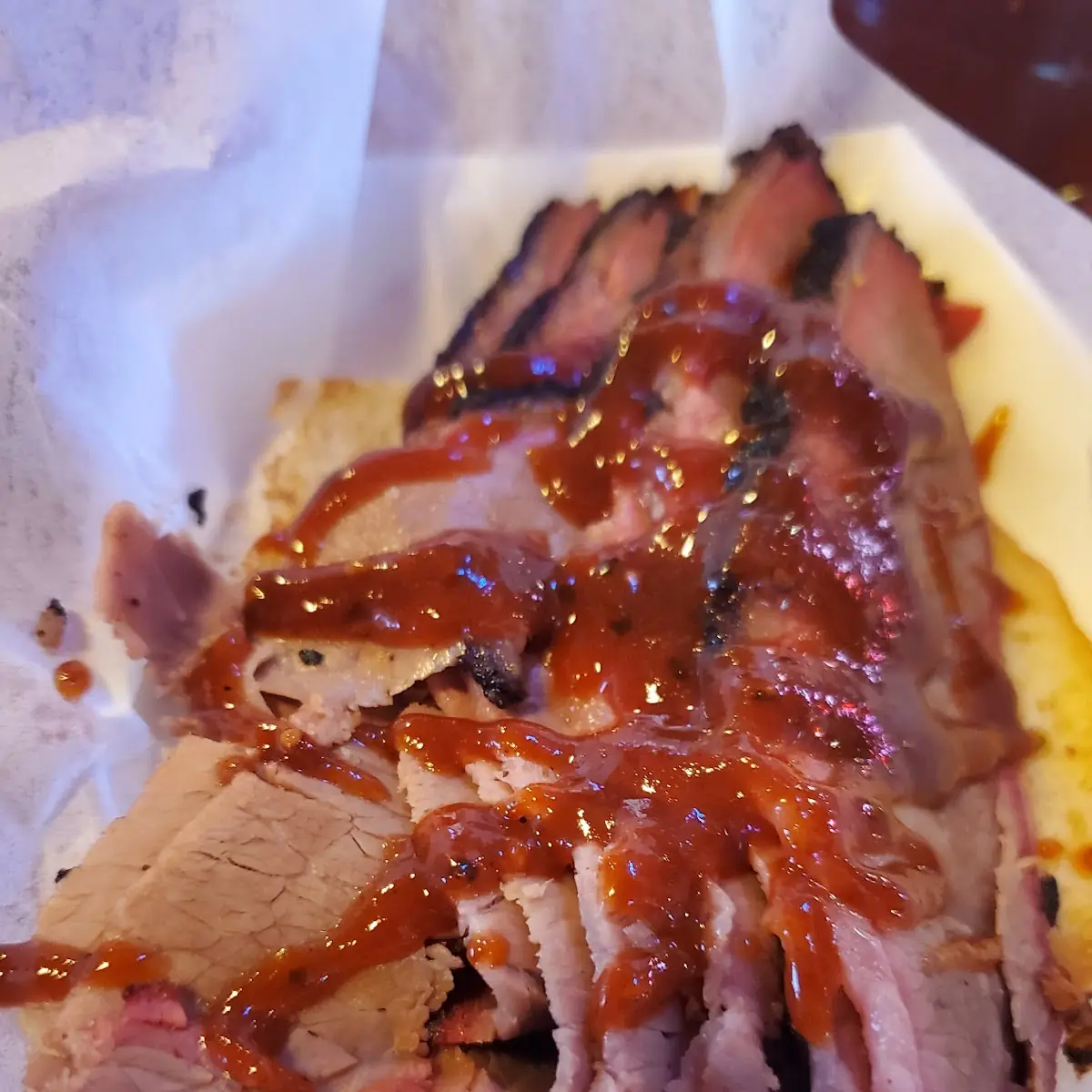 Smoked Brisket Sandwich with BBQ Sauce