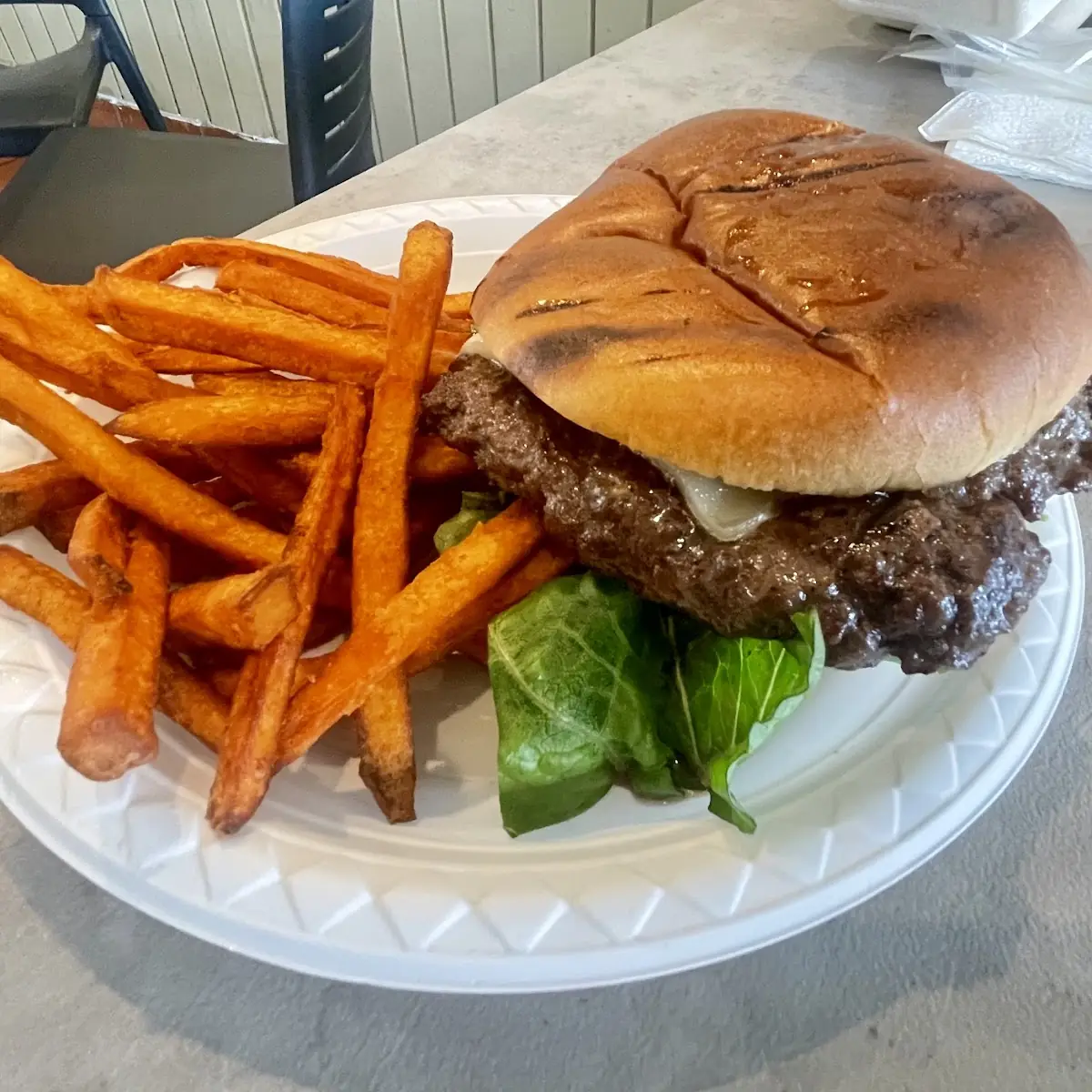 Hamburguesa Con Batata Frita