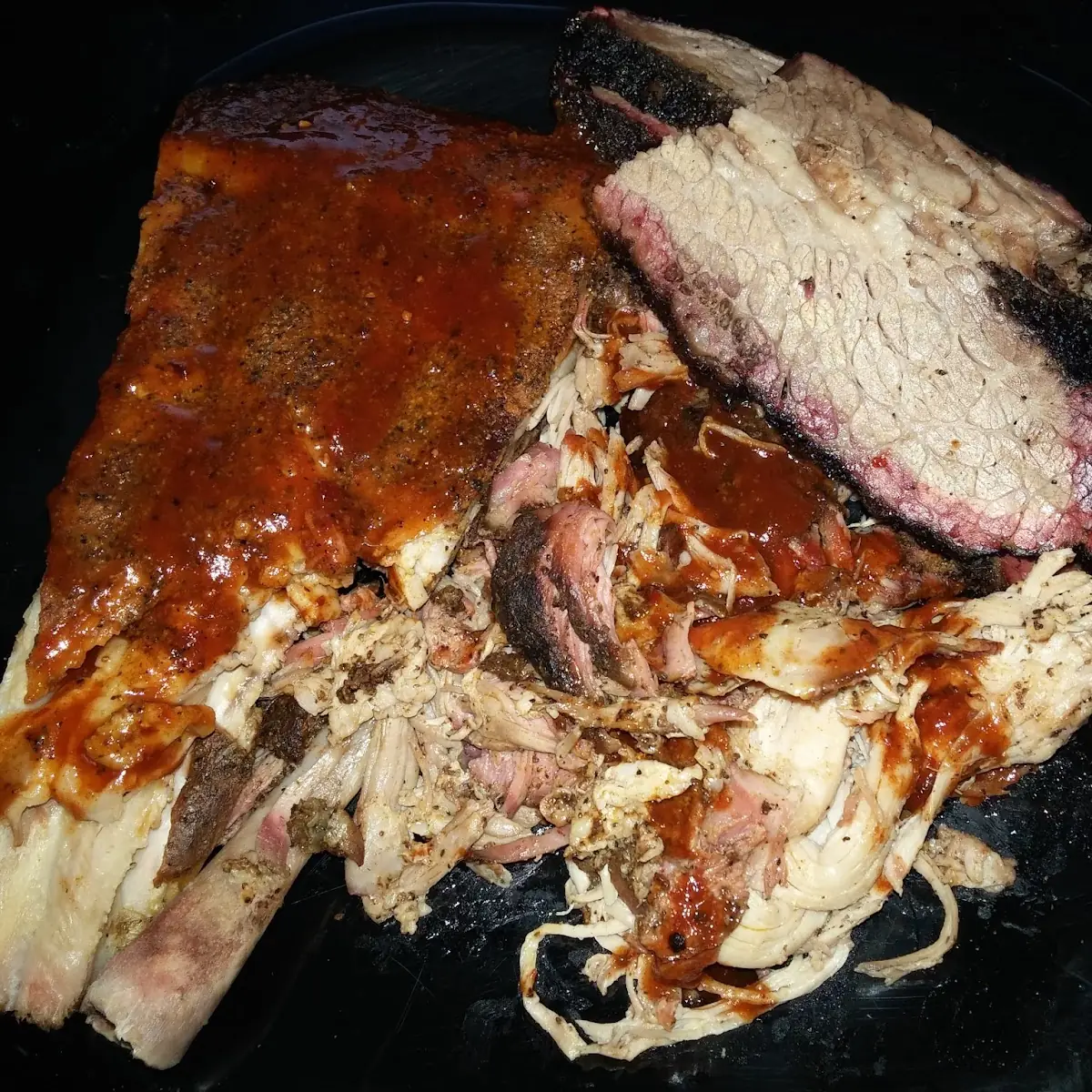 Ribs Pulled Pork Brisket