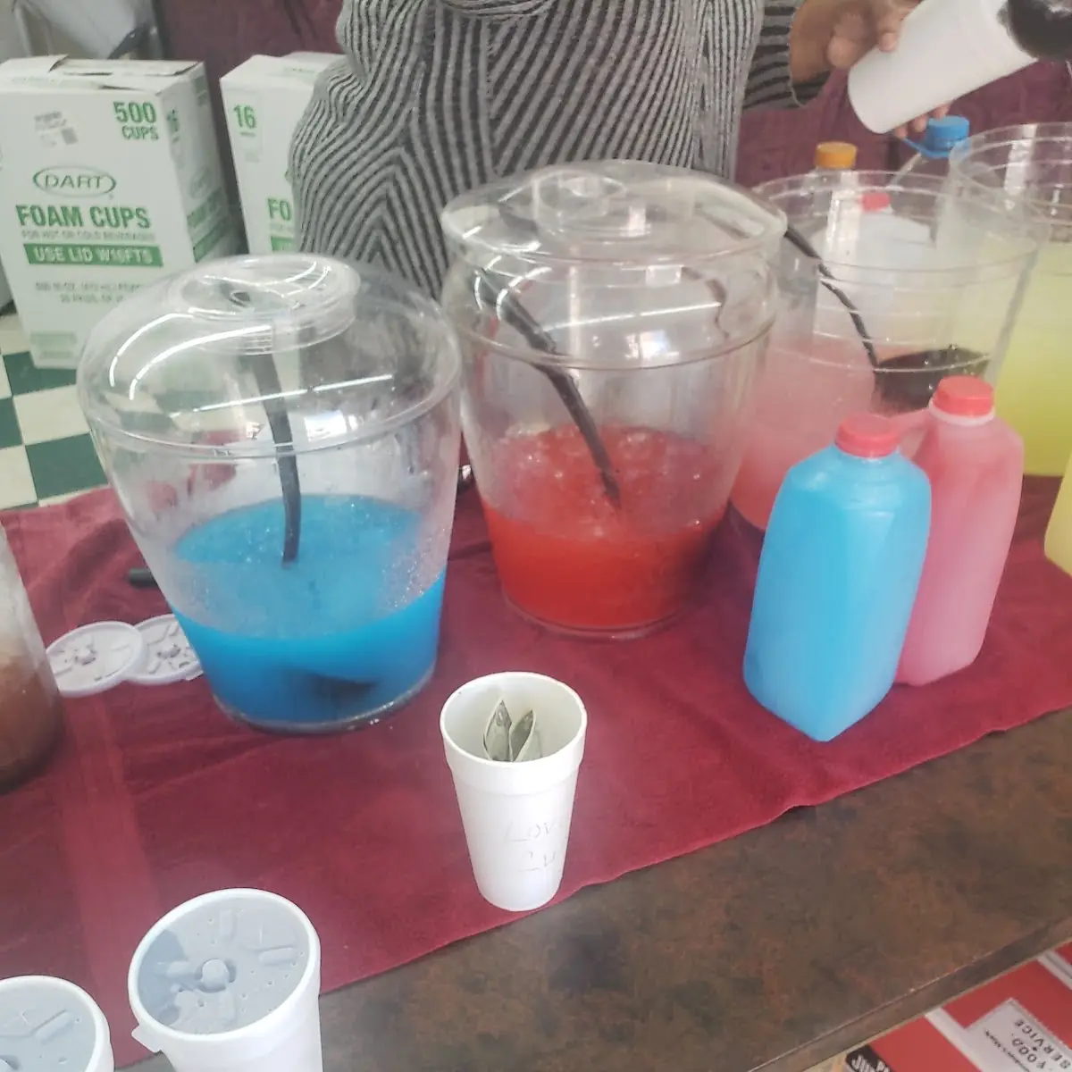 Blue Raspberry and Tropical Punch Kool Aid