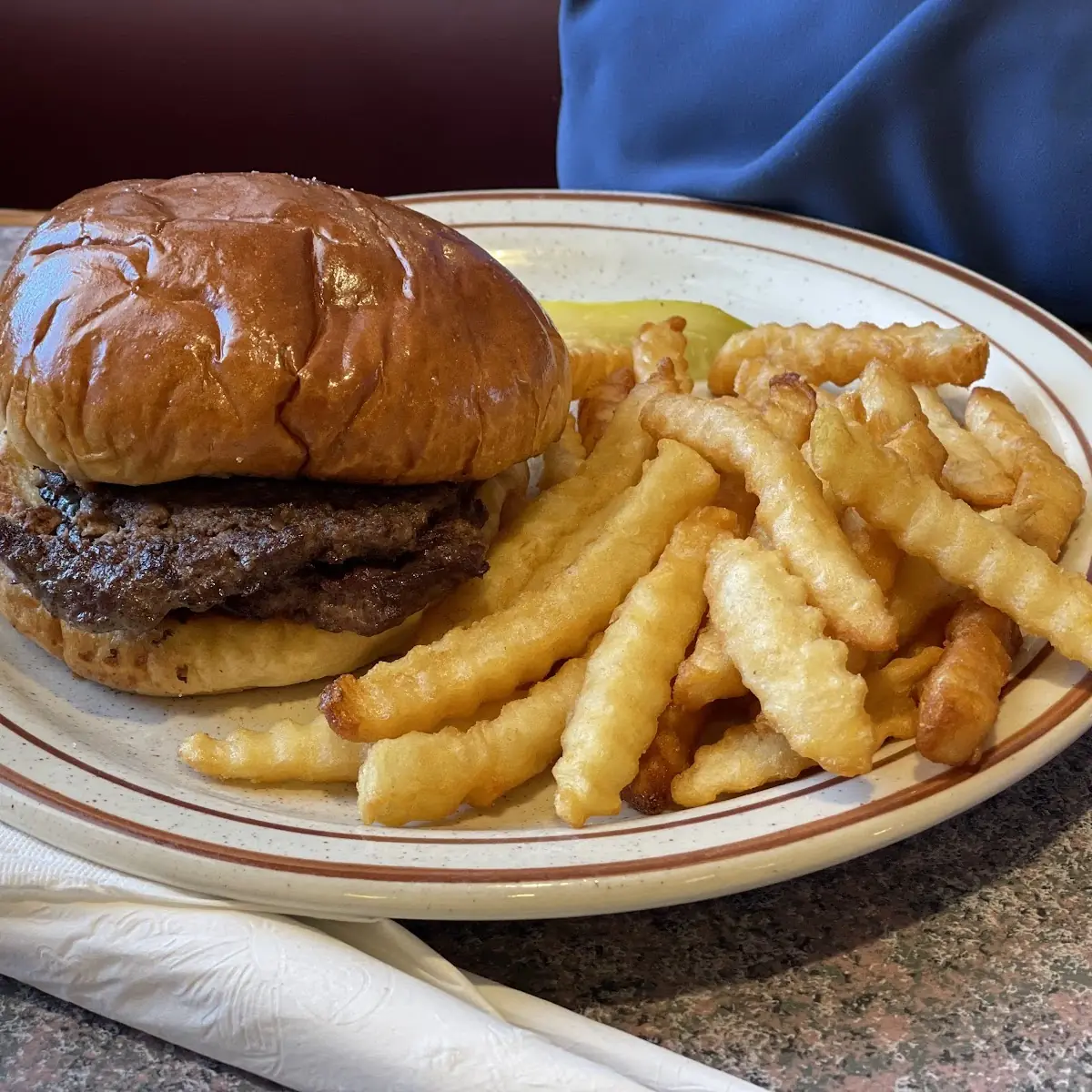 Double Hamburger and Fries