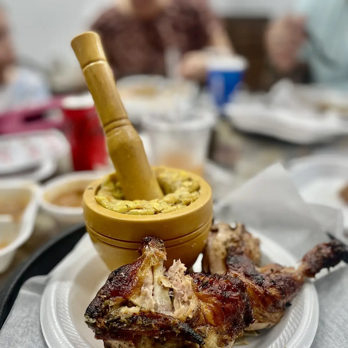 Mofongo Con Pollo Asado