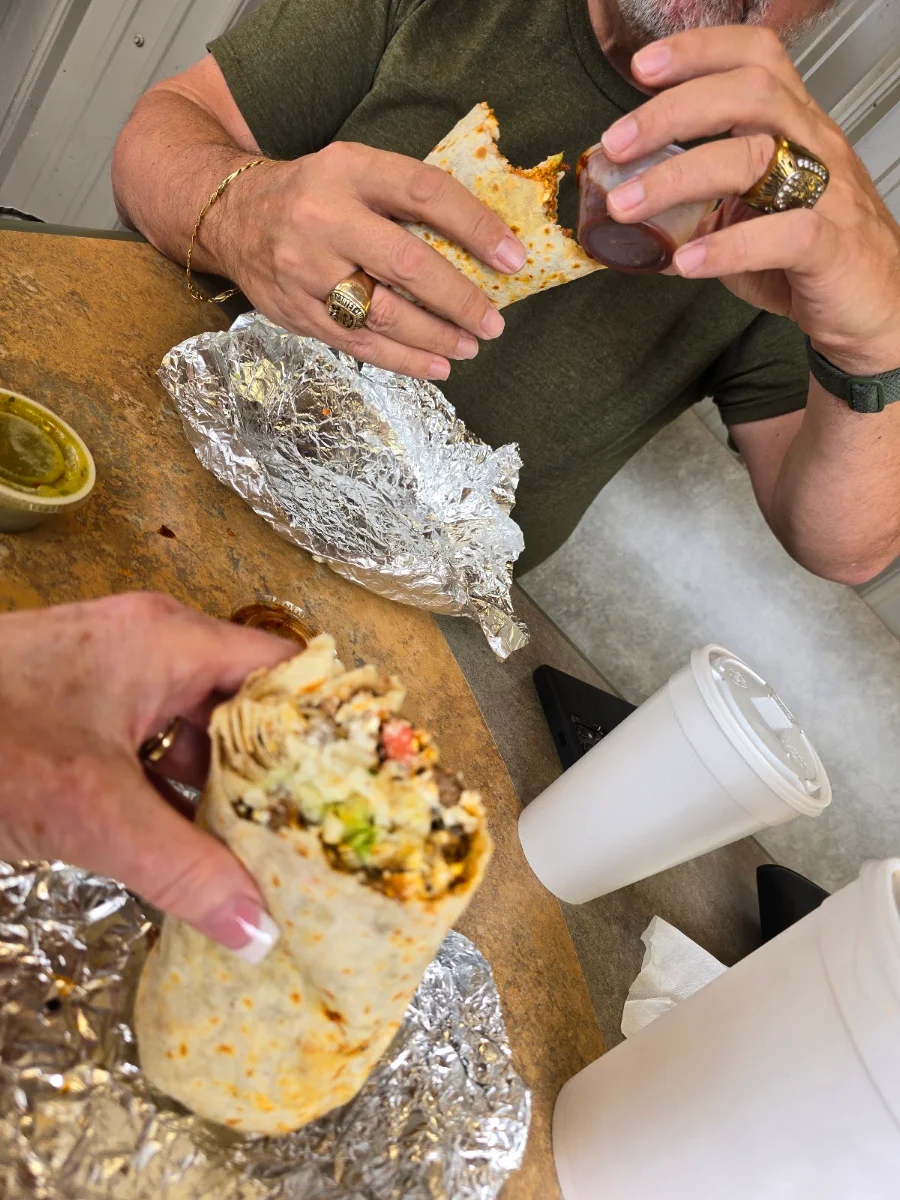 Egg Cheese and Steak Burrito