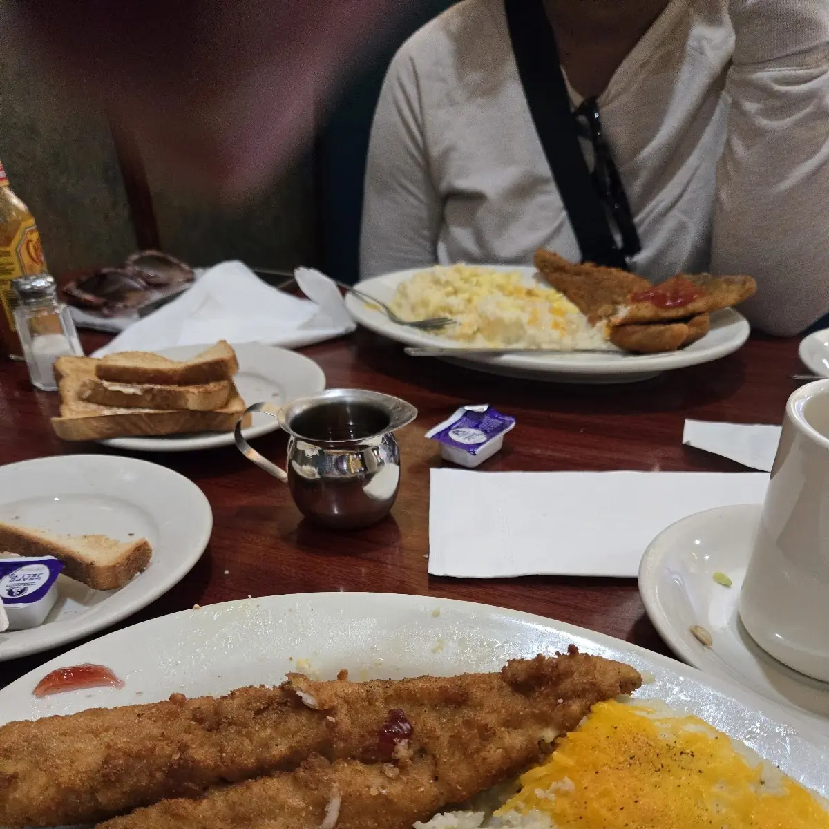 Fried Whiting with Cheese Grits & Eggs Any Style
