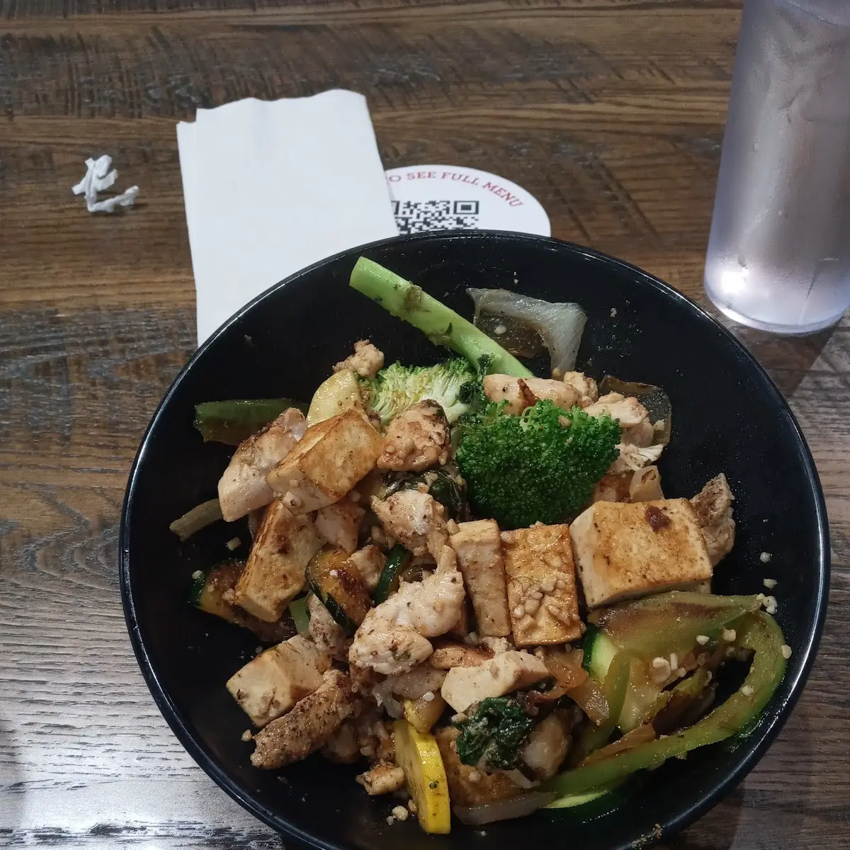 Tofu with Mixed Vegetables and Brown Rice