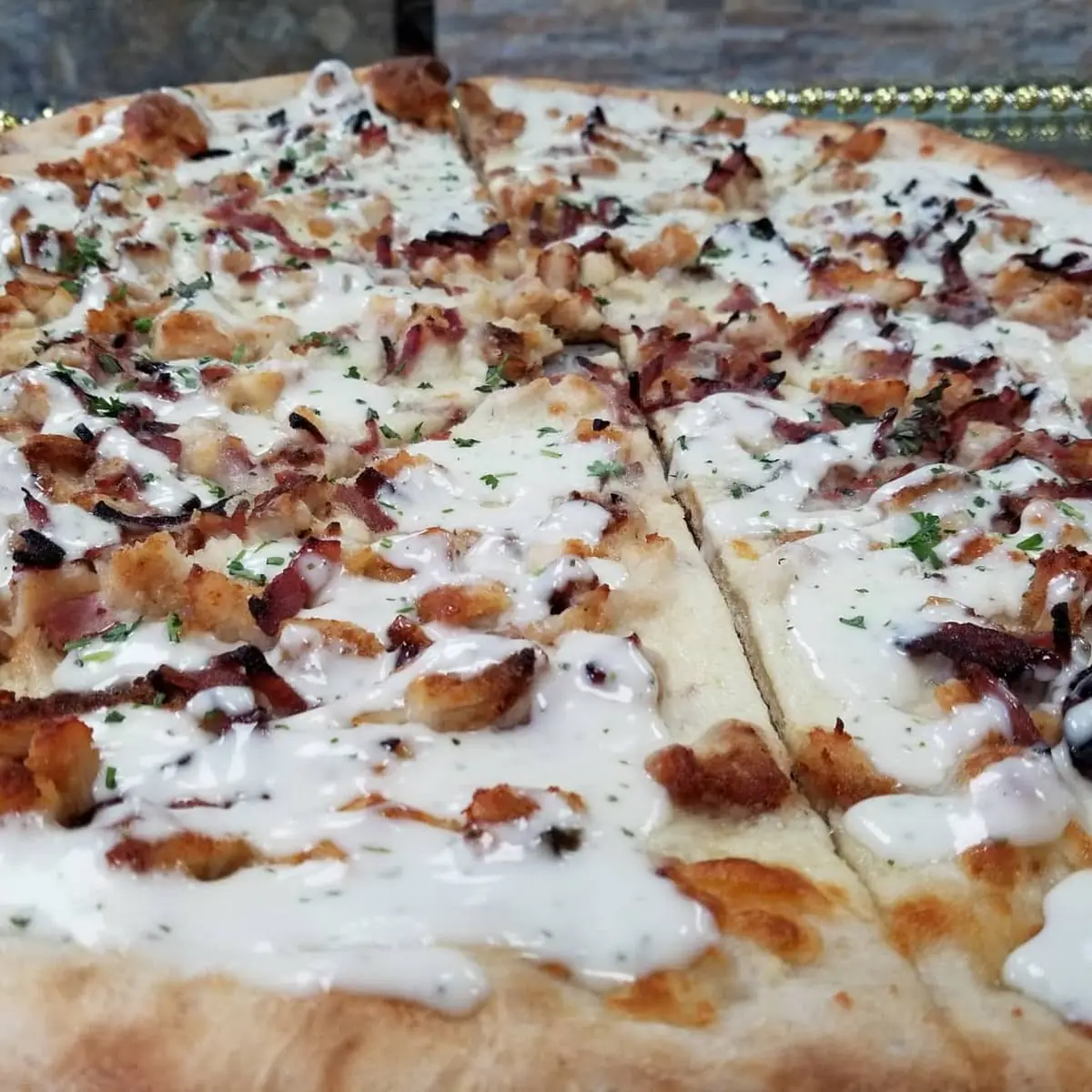 Chicken Bacon Ranch Pizza
