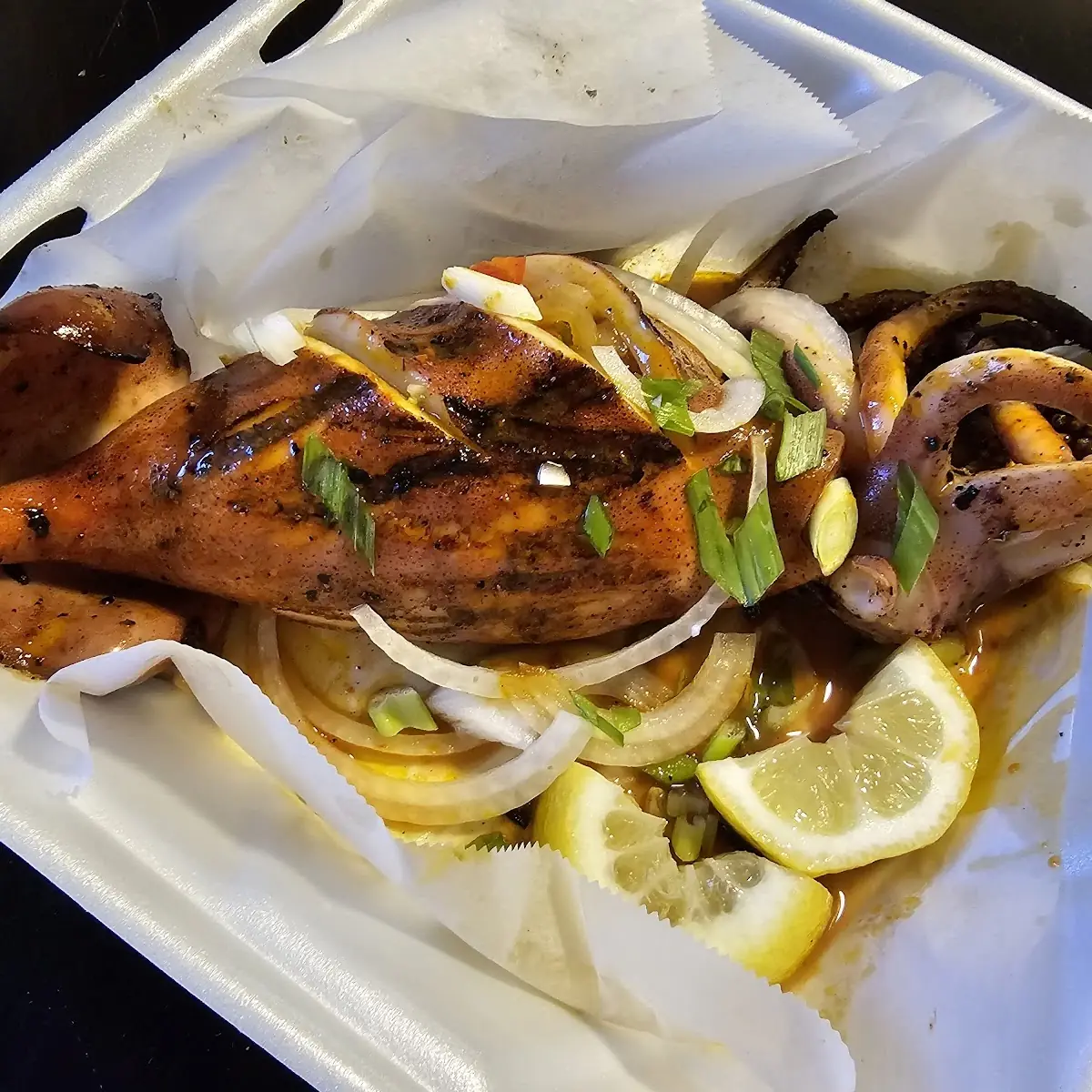 Inihaw Na Pusit Grilled Squid
