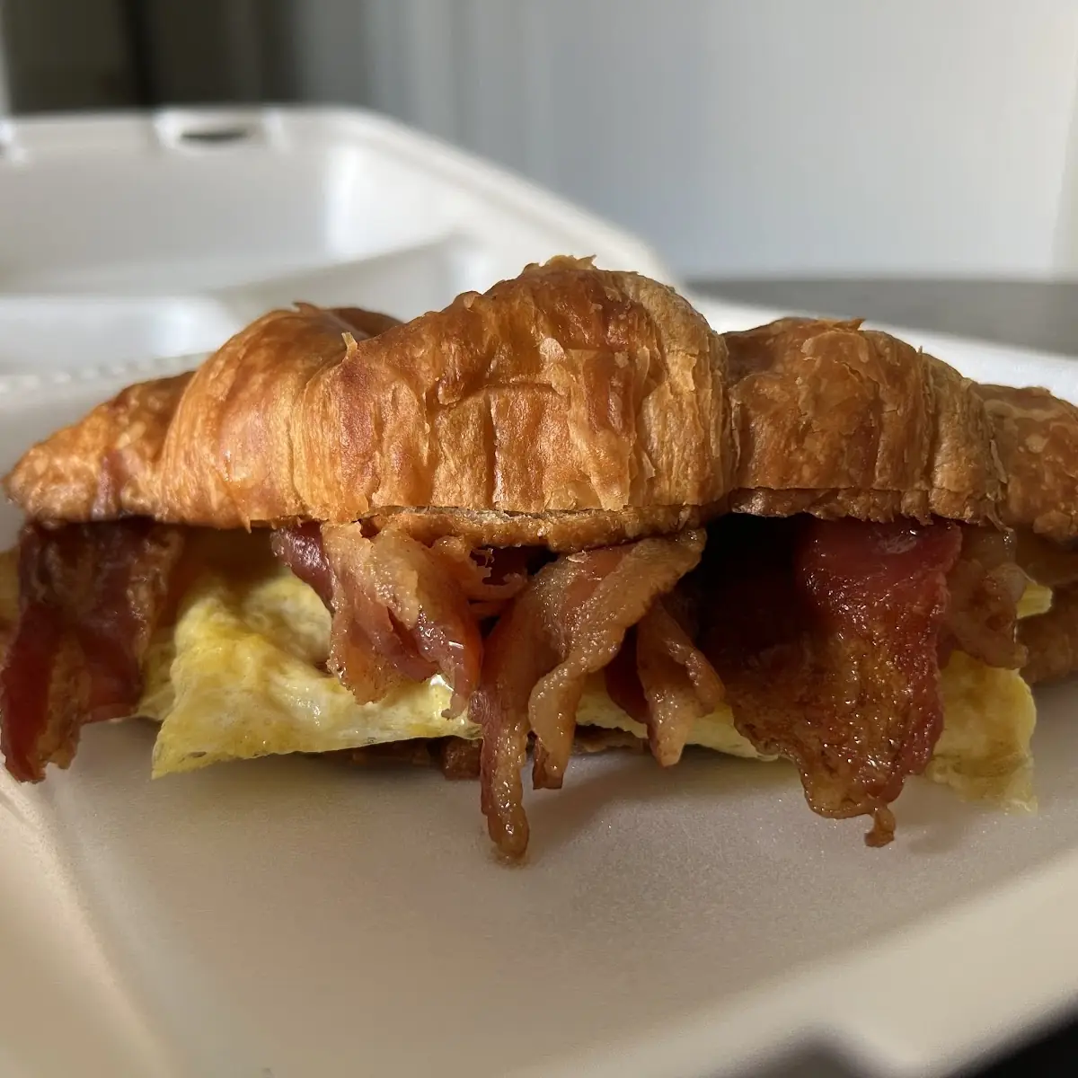 Bacon Egg Cheese Croissant Sandwich