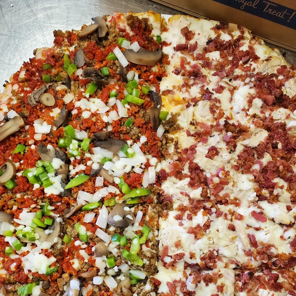 Half Deluxe and Half Chicken Bacon Ranch