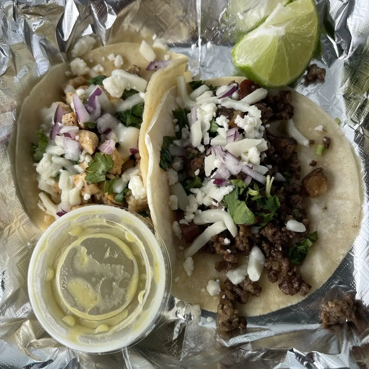 Beef Tacos with Salsa and Lime