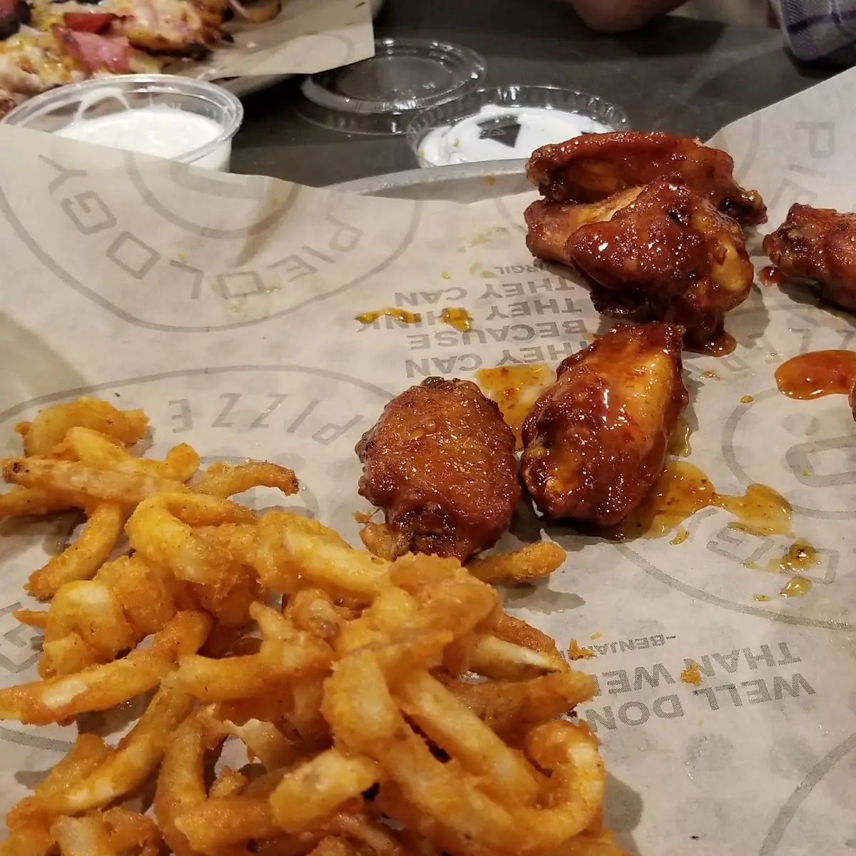 Wings & Curly Fries