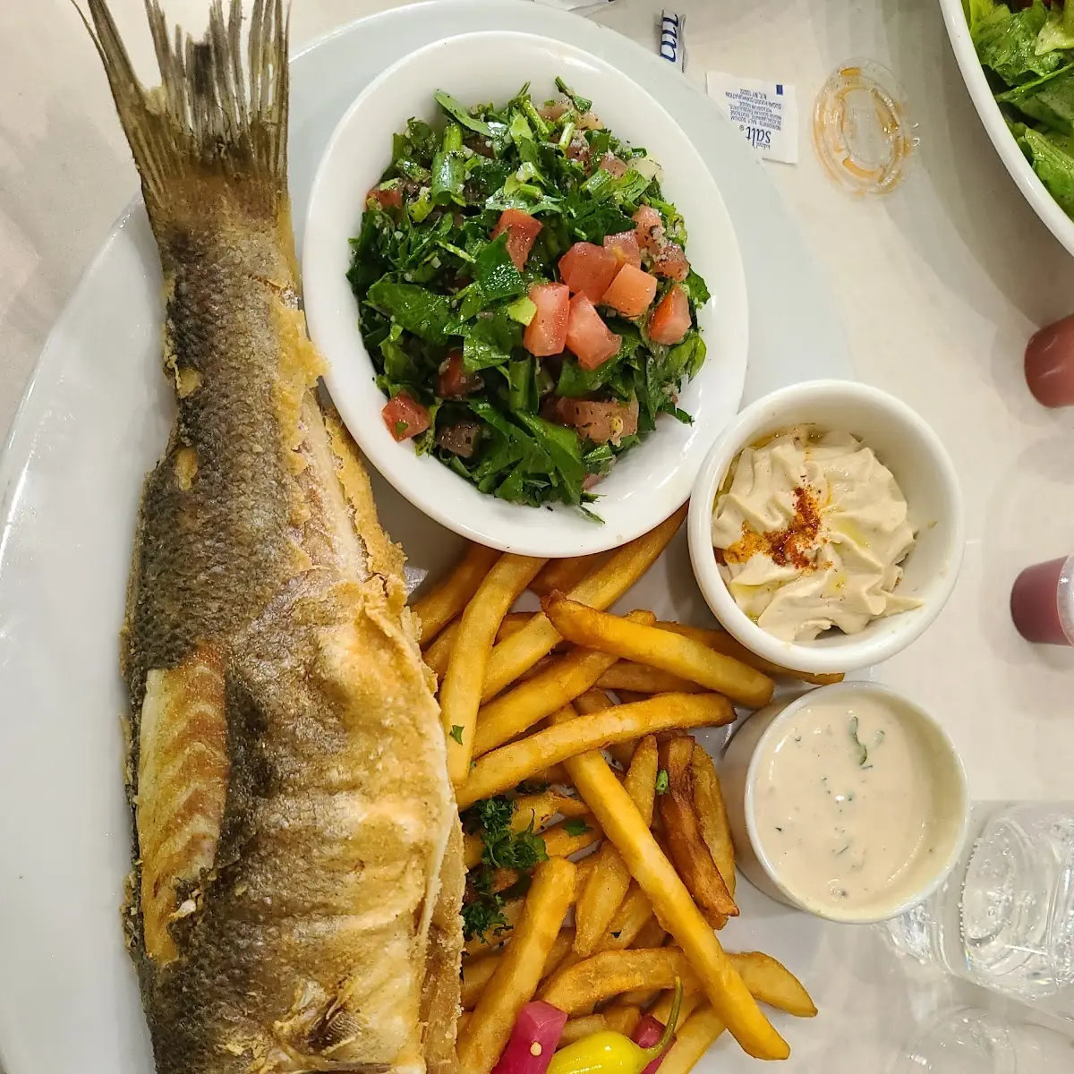 Deep Fried Sea Bass Plate