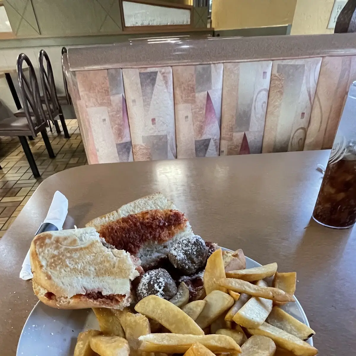Meatball Sandwich with Fries