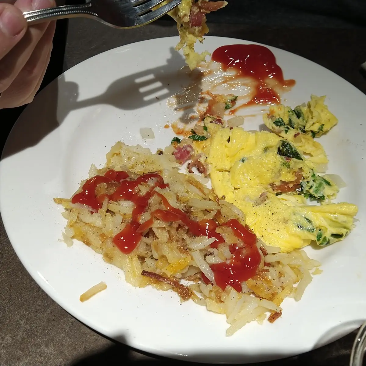 Omelette with Hash Browns