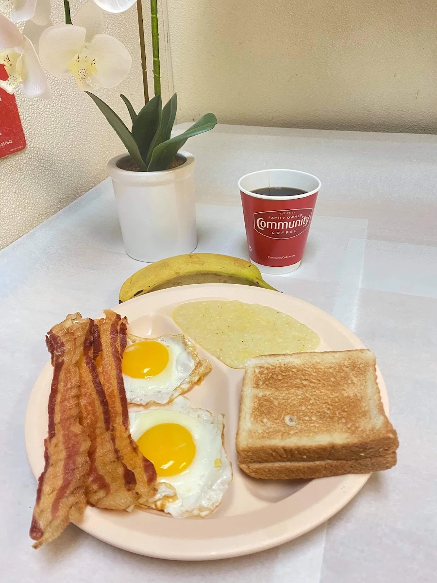 Two Eggs Bacon Toast Grits