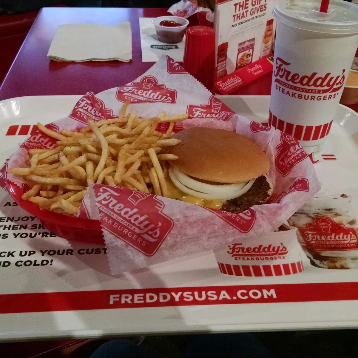 Cheese Burger and Fries